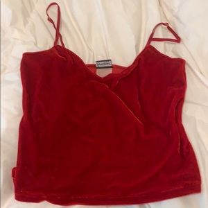 Faux Velvet Crop Top